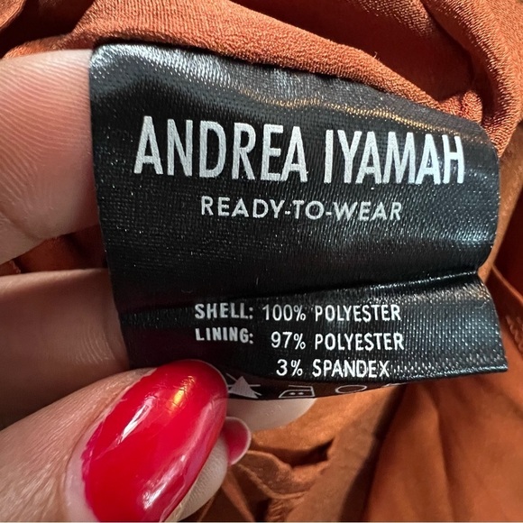 NWT Andrea Iyamah Orange Dress | Luxury Resortwear | Coastal Vacay | Cut Out - Picture 7 of 17